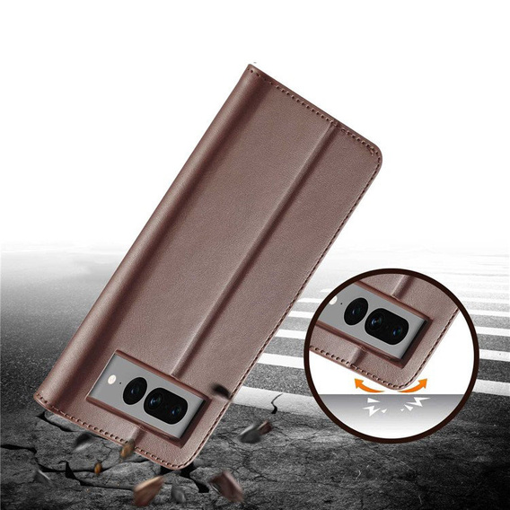 Откидной чехол для Google Pixel 7 Pro 5G, LC.IMEEKE, коричневый