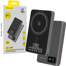 Blavec Power Bank 10000mAh BJ-03 Slim 13.5mm - Type C - 22.5W, MagSafe 3in1 - сірий