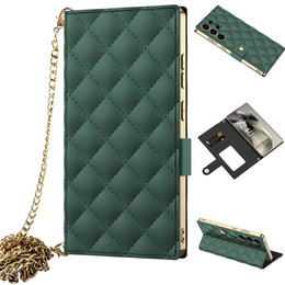 Флип-кейс для Samsung Galaxy S24 Ultra, GKK Mirror Wallet, зелёный