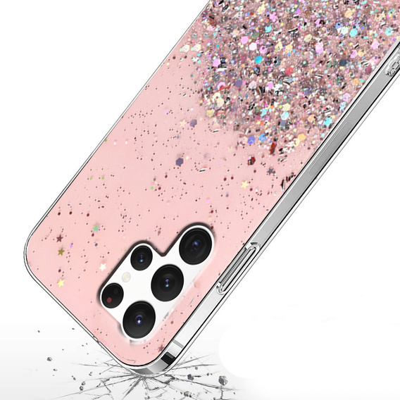 Чoхол до Samsung Galaxy S22 Ultra 5G, Glittery, рожевий