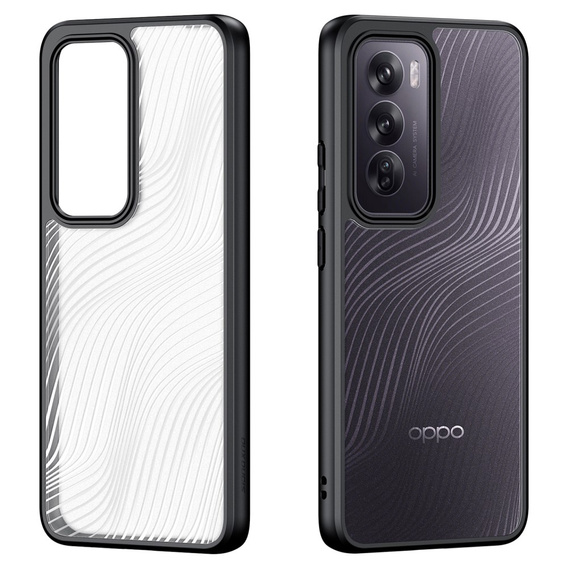 Чохол DuxDucis для Oppo Reno 12, Aimo case, прозорий / чорний