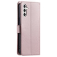 чехол-крышка для Samsung Galaxy A36 5G, Rhombus Crossbody Leather, розовый