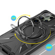 Чохол для Samsung Galaxy S24 Ultra, броньований з підставкою та ручкою, чорний