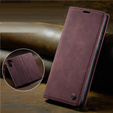 Чехол CASEME для Huawei P30 Pro, Leather Wallet Case, бордовый