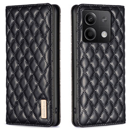 Откидной чехол для Xiaomi Redmi Note 13 5G, Wallet, BINFEN COLOR, чёрный