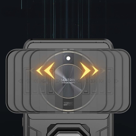 Чохол для Honor Magic 6 Lite 5G, KickStand Camera Lens, чорний