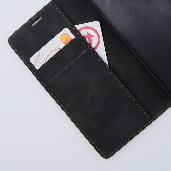 Чохол для Xiaomi Redmi Note 12 4G, ERBORD Vintage, гаманець з клапаном, чорний