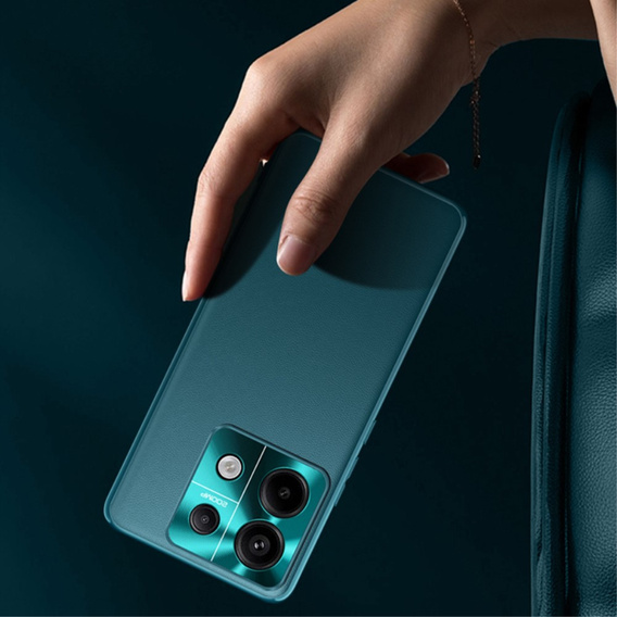 Шкіряний чохол для Xiaomi Redmi Note 13 5G, leather hybrid, зелений