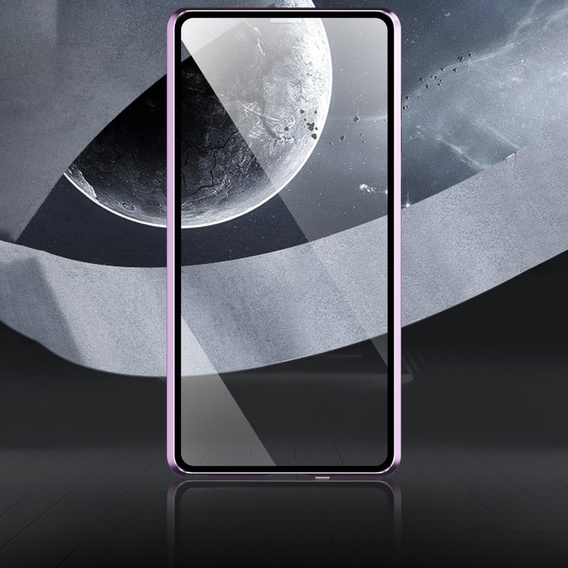 Чехол для Samsung Galaxy S24 FE, Magnetic Dual Glass, фиолетовый