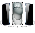2x закаленное защитное стекло для iPhone 15 Plus, ERBORD Anti-Spy