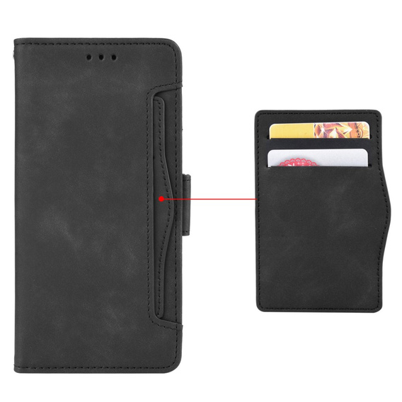 Откидной чехол для Xiaomi Poco F7 Pro, Card Slot, чёрный