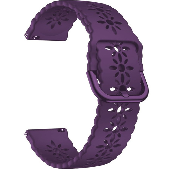 Силиконовый ремешок 22mm Soft Hollowed-out, Dark Purple