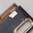 Чехол для Samsung Galaxy Z Fold5 5G, чехол-кикстенд, с подставкой и стеклом, золотой