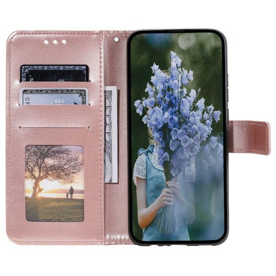 Откидной чехол для Realme 12 Pro 5G / 12 Pro+ 5G, Mandala, розовый