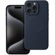 ERBORD Чехол Silicone Mag Cover для iPhone 15 Pro Max, титаново-синий