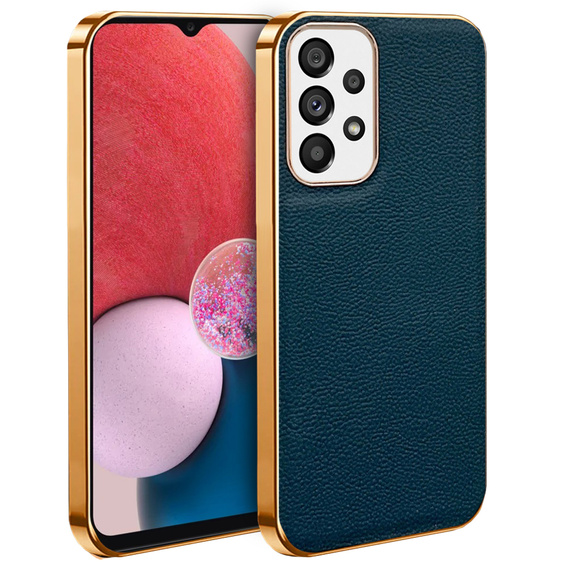 Чехол до Samsung Galaxy A13 4G, Cowhide Leather, зелёный