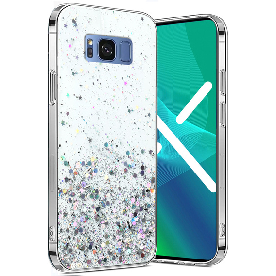 Чехол до Samsung Galaxy S8+ Plus, Glittery, прозрачный