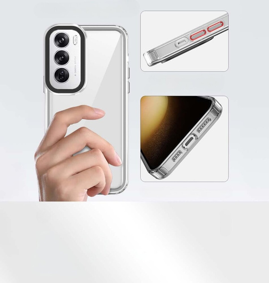 Чехол до Oppo Reno 12 Pro, Fusion Hybrid, прозрачный