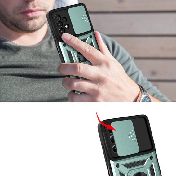 Чохол NOX Camera Slide Samsung Galaxy A13 4G, CamShield Slide, зелений