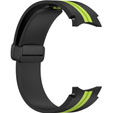 Силиконовый ремешок для Fitbit Inspire 3, Red Samsung Galaxy Watch 4 / 5 40/42/44/46/45MM PRO, Black / Lime