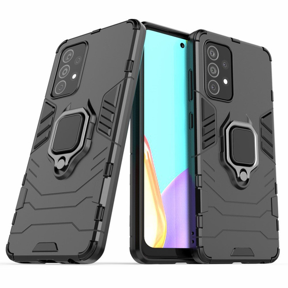 Чехол до Samsung Galaxy A72 5G / A72 LTE, Kickstand Ring, чёрный