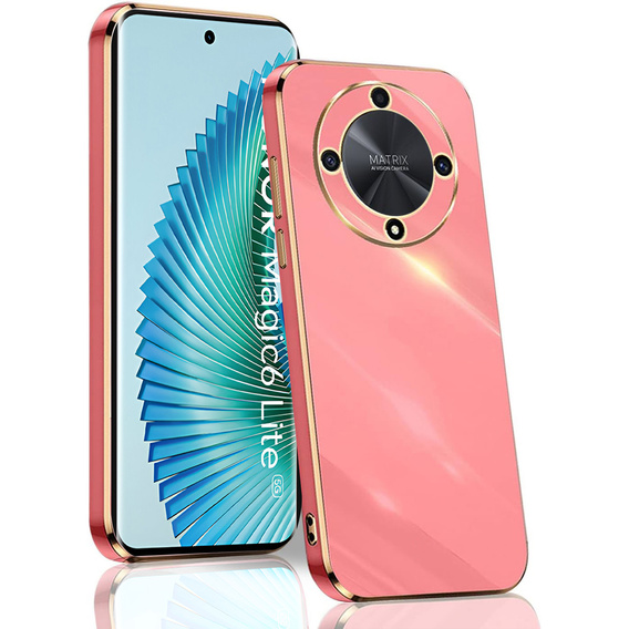 Чохол для Honor Magic 6 Lite 5G, Glamour CamShield, червоний