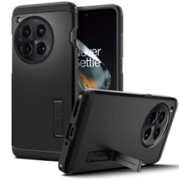 Чехол Spigen Tough Armor для OnePlus 12 (черный) – прочная защита с подставкой