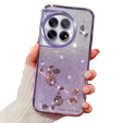 Чохол для OnePlus 12 5G, Glitter Flower, фіолетовий