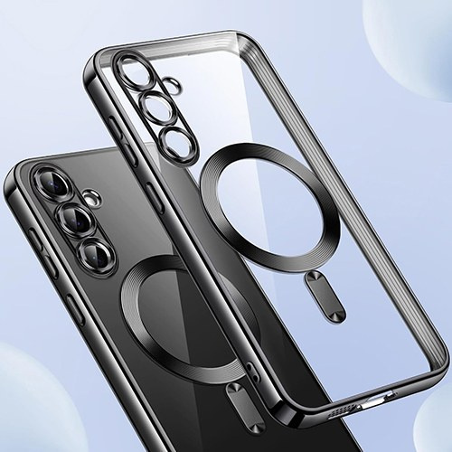Чехол для Samsung Galaxy A17 5G, Electro MagSafe, прозрачный с черными боками