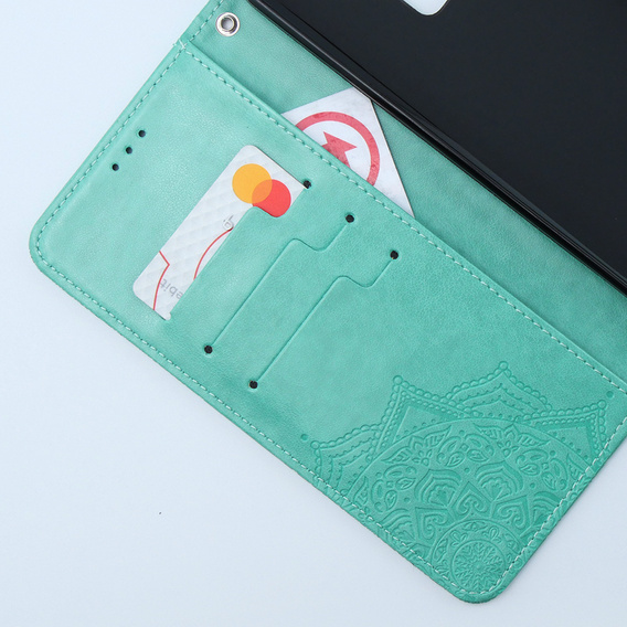 Откидной чехол для Xiaomi 13T / 13T Pro, Mandala, зелёный