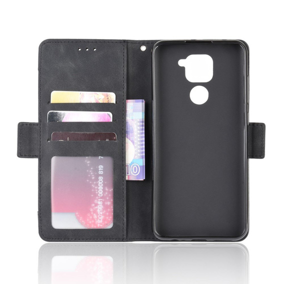 Откидной чехол для Xiaomi Redmi Note 9, Card Slot, чёрный