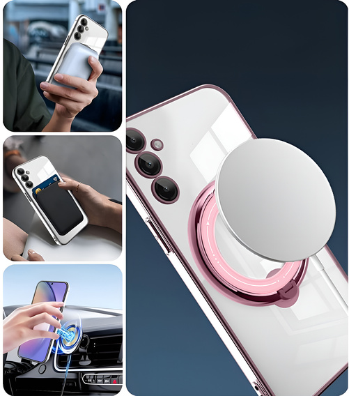 Магнитный чехол для Samsung Galaxy S24 FE, для MagSafe, розовый