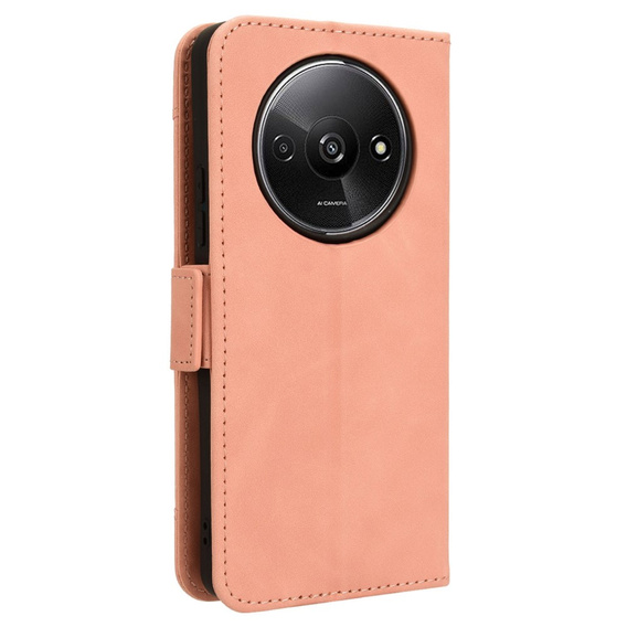 Футляр з клапаном для Xiaomi Redmi A3, Card Slot, рожевий