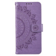 Чохол-книжка для Motorola Moto E13, Mandala Flower, фіолетовий