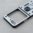 Бронированный Чехол до Samsung Galaxy Z Flip5 5G, Nox Case Ring, серебряный