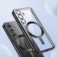 Чохол для Samsung Galaxy S24, Electro MagSafe, чорний + Скло на екран