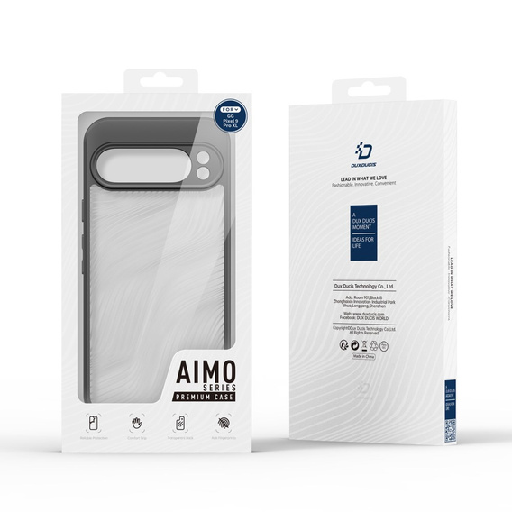 Чохол DuxDucis для Google Pixel 9 Pro XL, Aimo case, прозорий / чорний