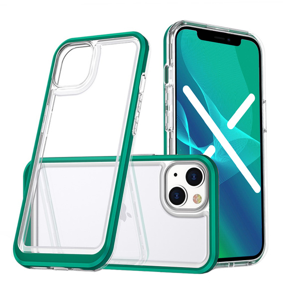 Чехол ERBORD Hybrid Frame для iPhone 13 mini, Зелёный 