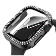 2в1 чехол и защитное стекло для часов Apple Watch 4/5/6/SE 44mm, Black