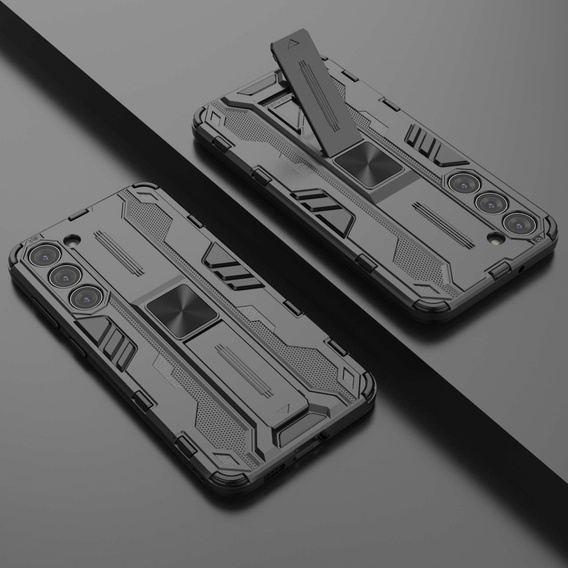 Чехол до Samsung Galaxy S23 Plus, Military kickstand, чёрный