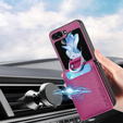 Чехол для Samsung Galaxy Z Flip7 FE / Z Flip6, Card Slot Ring Case, фиолетовый