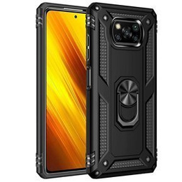 Бронированный Чехол до Xiaomi Poco X3 NFC, Nox Case Ring, чёрный