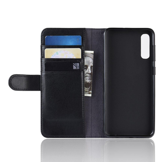 Откидной чехол для Samsung Galaxy A50 / A30s, Leather Flexi Book, чёрный
