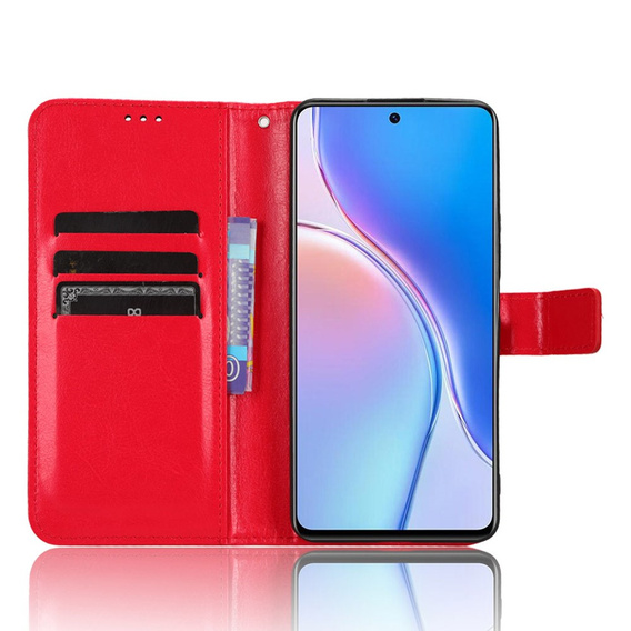 Откидной чехол для Huawei Nova 11i, Crazy Horse Wallet, красный