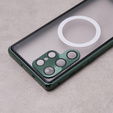 Магнітний чохол Dual Glass MagSafe для Samsung Galaxy S22 Ultra, зелений