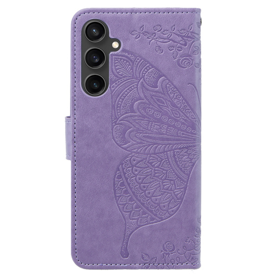 Откидной чехол для Samsung Galaxy S23 FE, Butterfly, фиолетовый