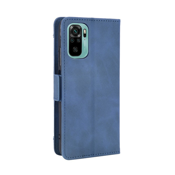 Откидной чехол для Xiaomi Redmi Note 10/10S, Card Slot, синий