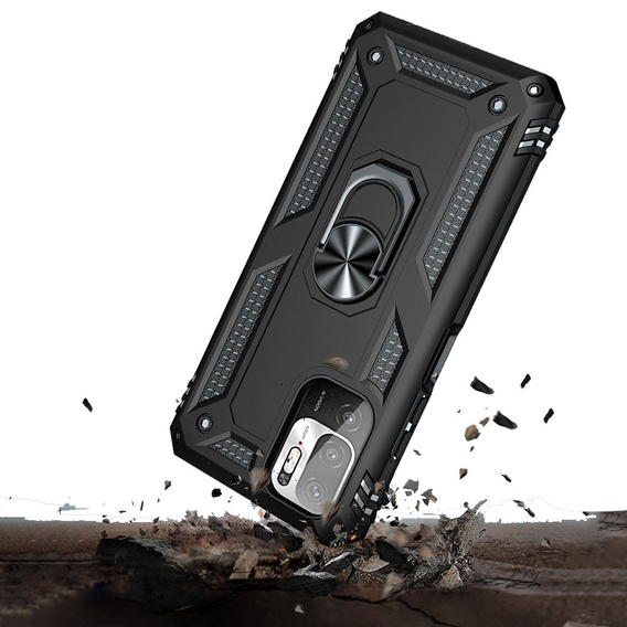 Броньований Чoхол до Xiaomi Redmi Note 10 5G, Nox Case Ring, чорний