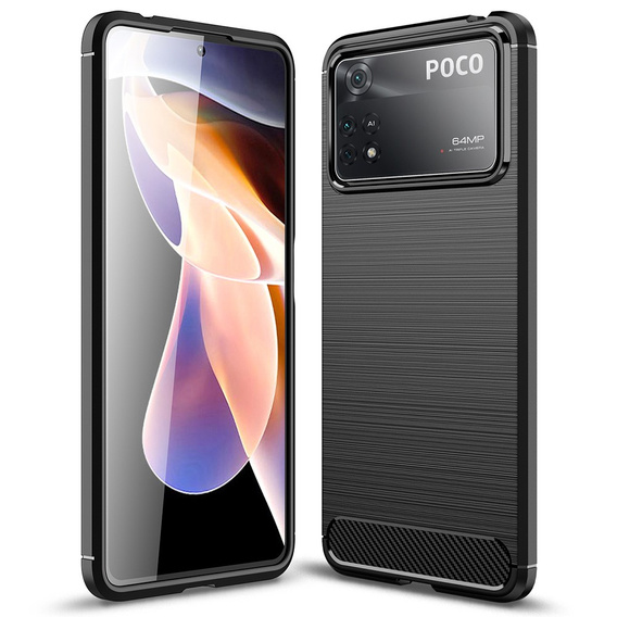 Чoхол до Xiaomi Poco X4 Pro 5G, Carbon, чорний