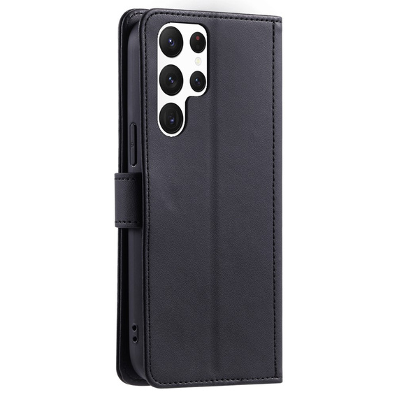 Чохол-сумка для Samsung Galaxy S25 Ultra, Rhombus Crossbody Leather, чорний